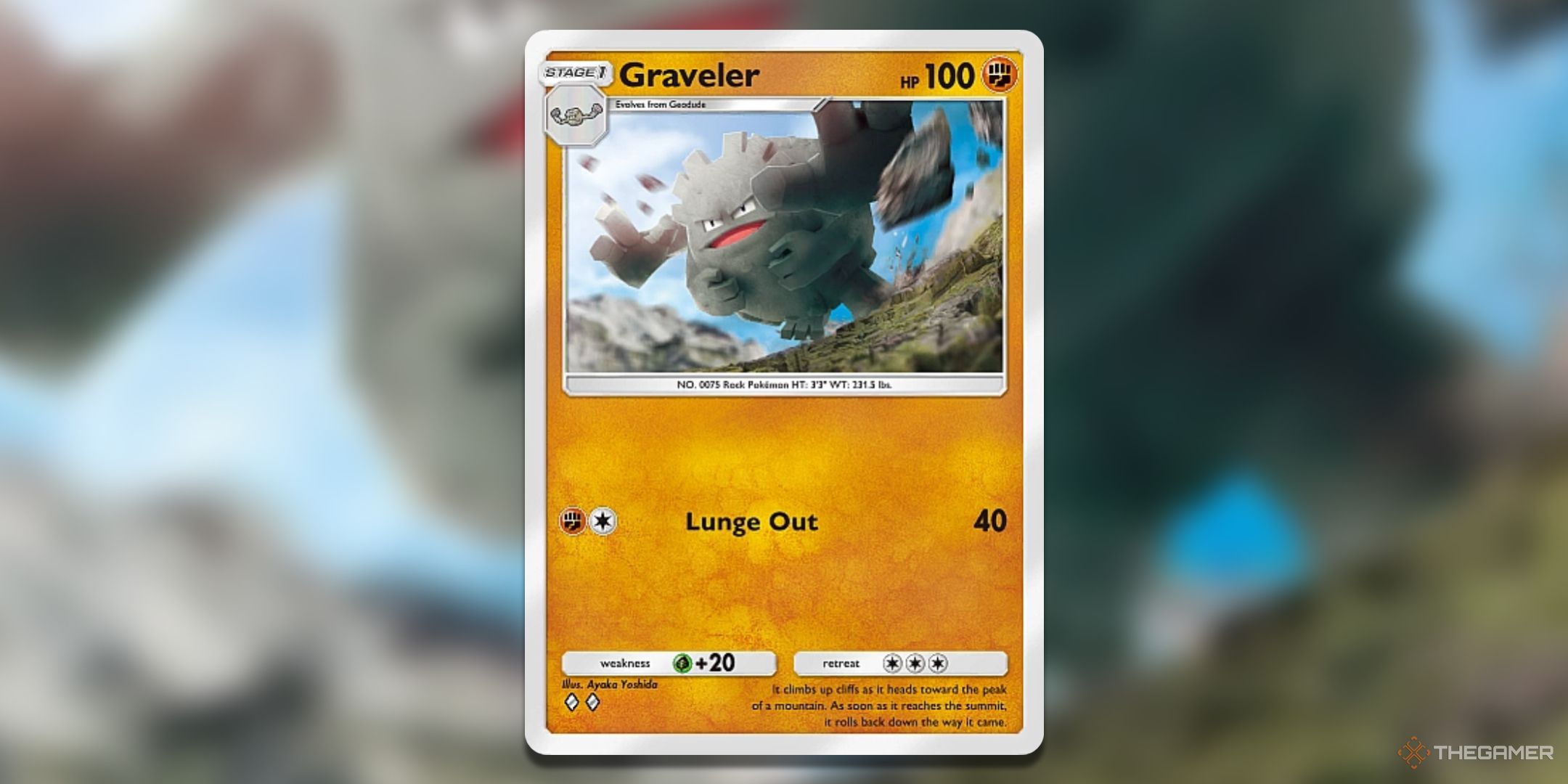 Graveler Mythical Island Pokemon TCG Pocket Card Art.