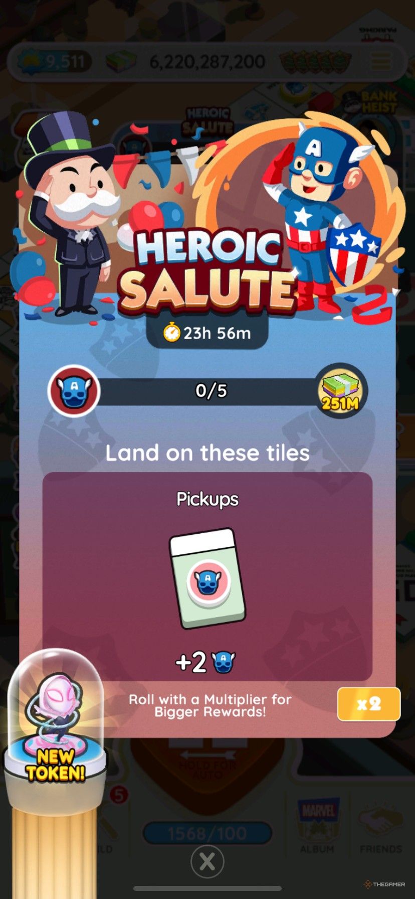 How to earn points for the Heroic Salute rewards in Monopoly Go.
