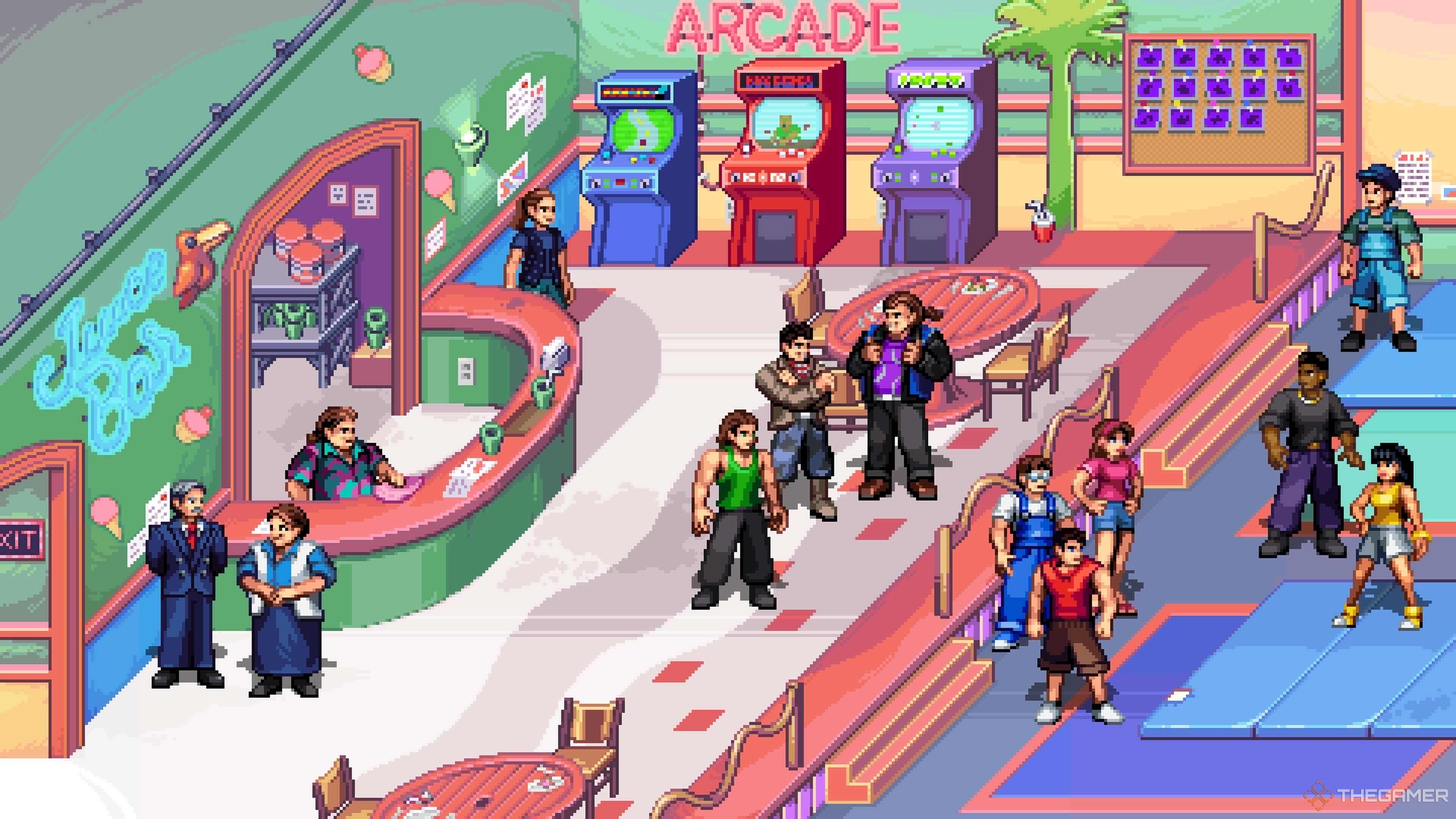 همه افراد قابل نجات در Power Rangers: Rita's Rewind's Juice Bar.