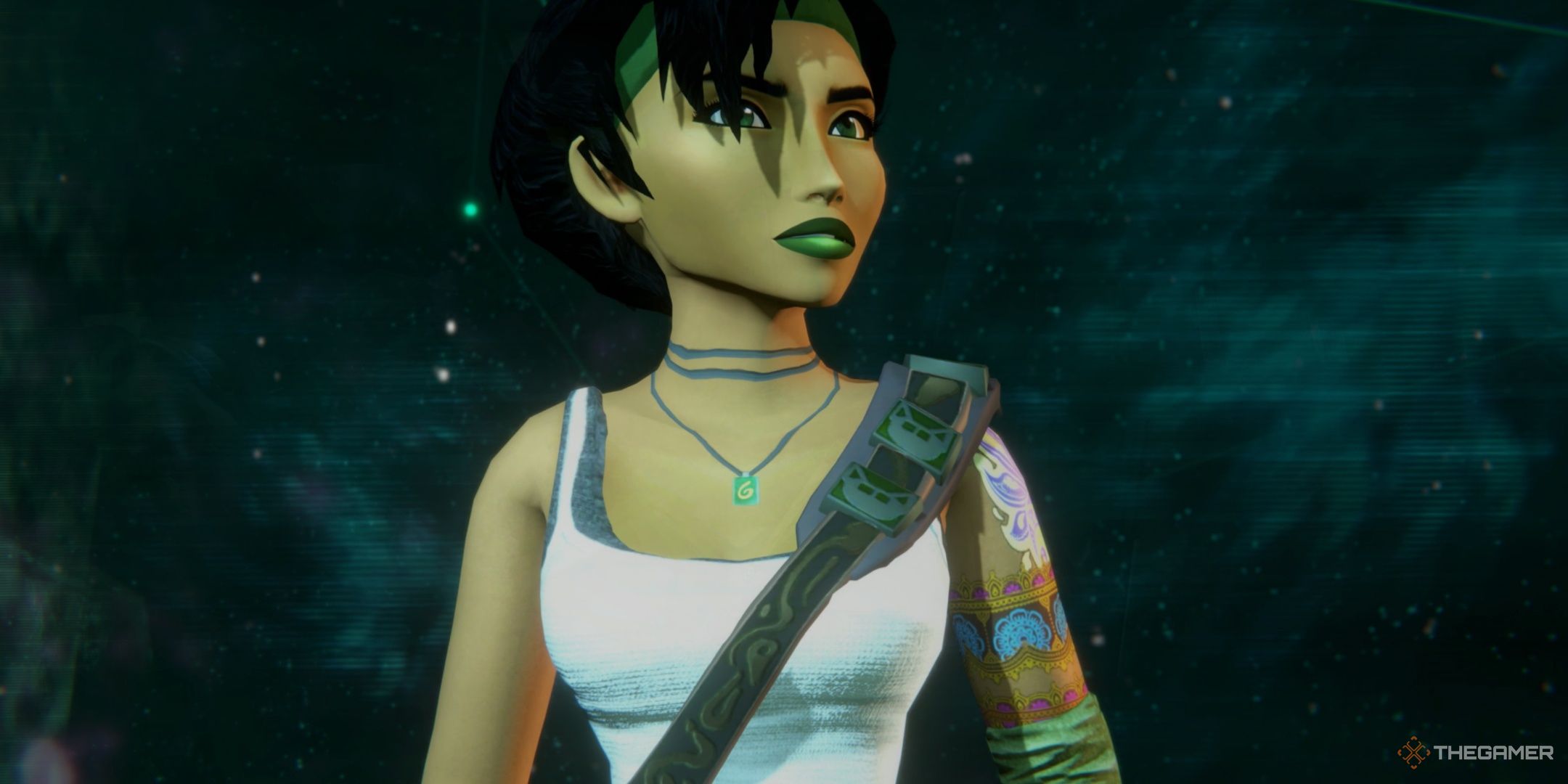 Jade in a new white outfit in Beyond Good &amp; Evil: 20th Anniversary Edition.