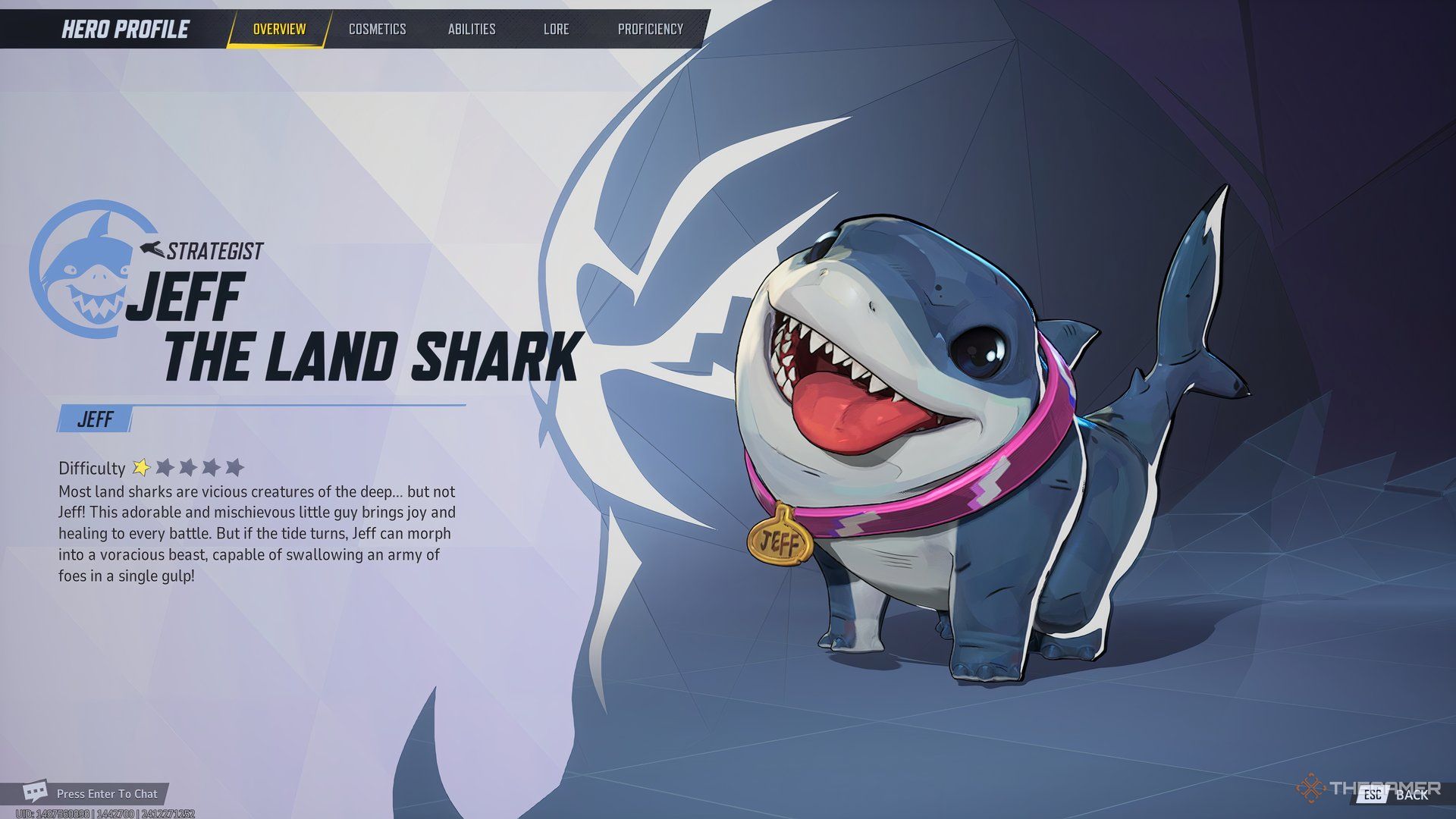 Jeff the Land Shark display in Marvel Rivals.