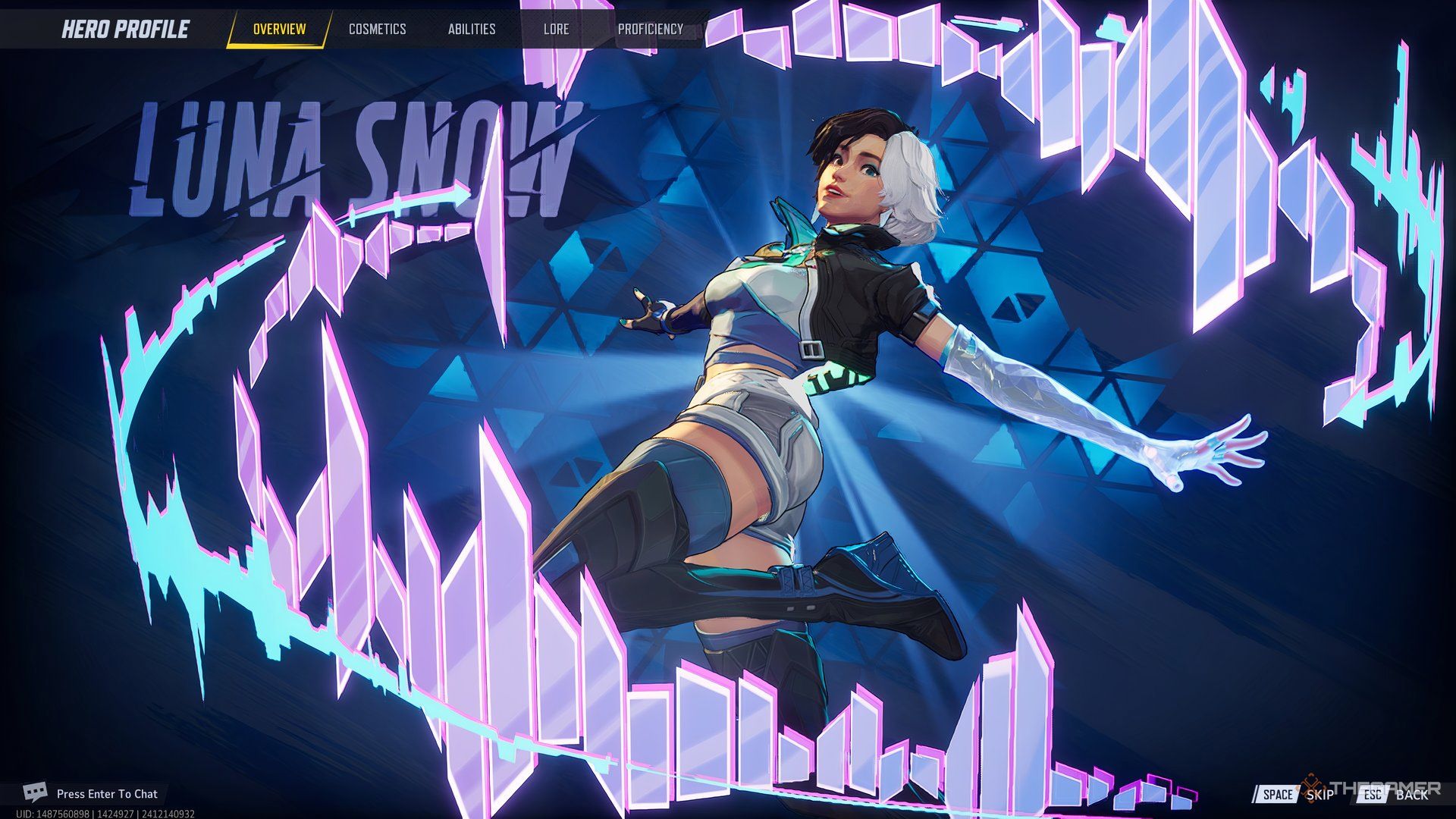 Luna Snow intro screen in Marvel Rivals.