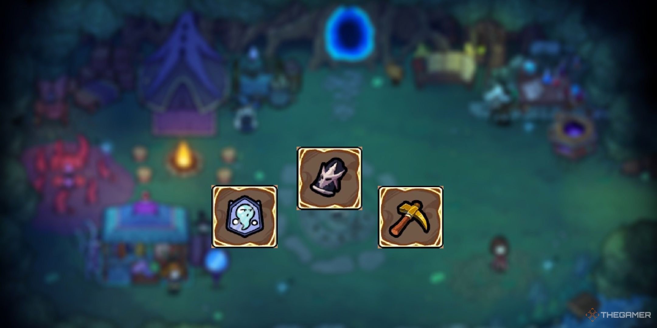 Three relics in Magicraft. 