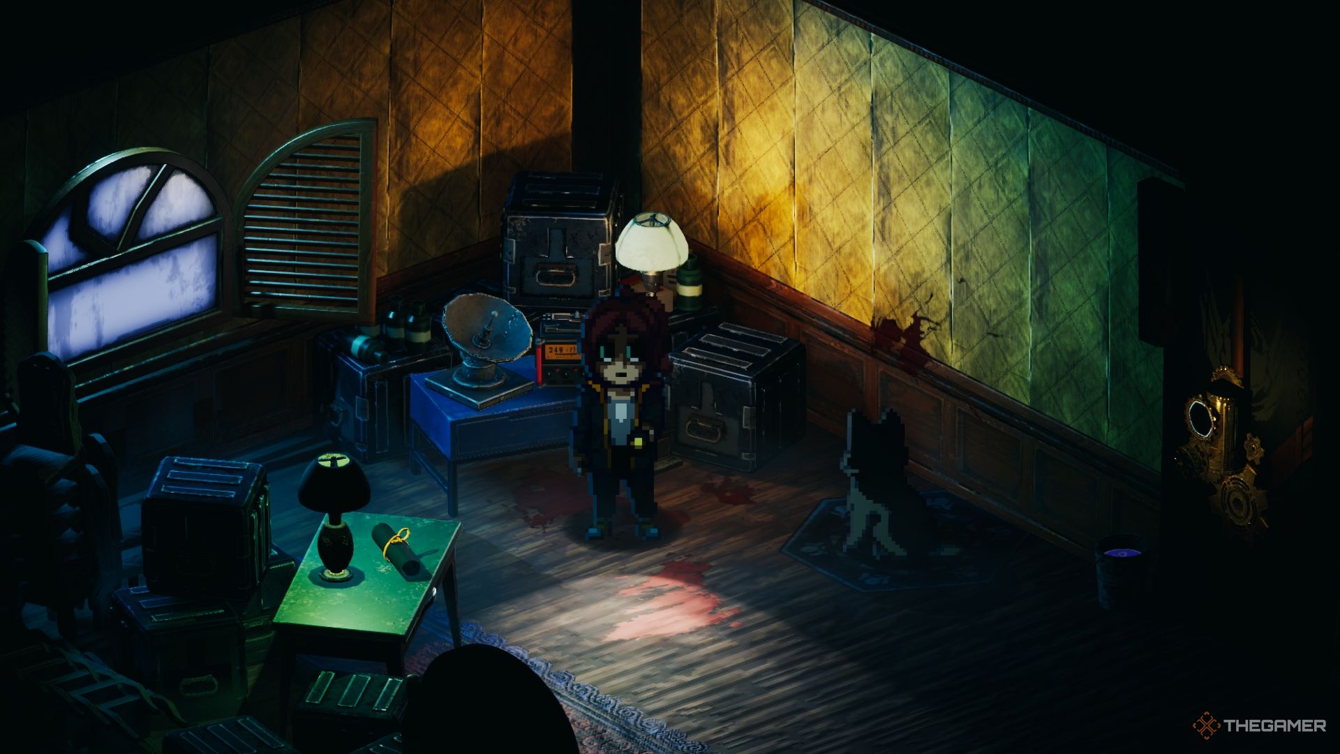 Mia and Lupi in the storage room of the Strach Mansion in Enigma of Fear.
