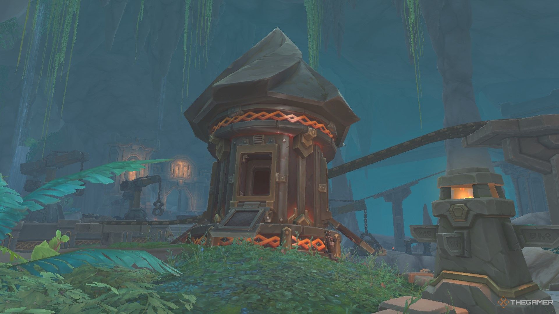 The Dark Iron mole machine located right outside Gundargaz that takes players to Siren Isle.