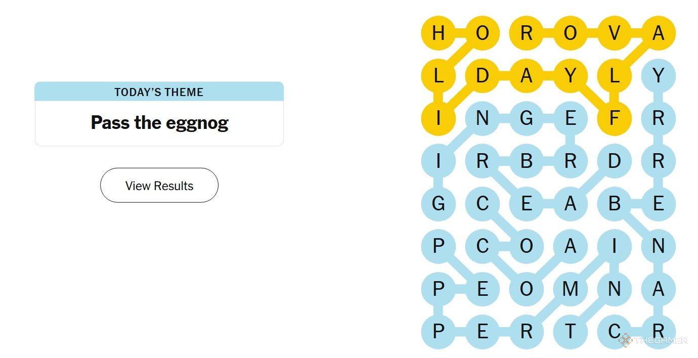 NYT Strands answers for December 23, 2024.