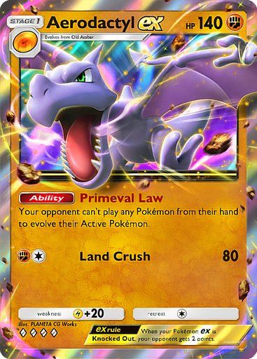 Aerodactyl ex from the Pokemon TCG Pocket Mythical Island collection.