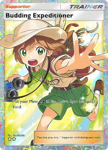 Budding Expeditioner Full Art version from the Pokemon TCG Pocket Mythical Island collection.