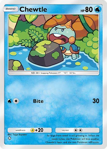 Chewtle from the Pokemon TCG Pocket Mythical Island collection.