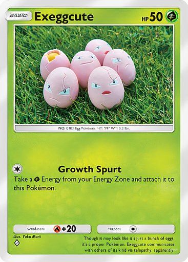 Exeggcute from the Pokemon TCG Pocket Mythical Island collection.