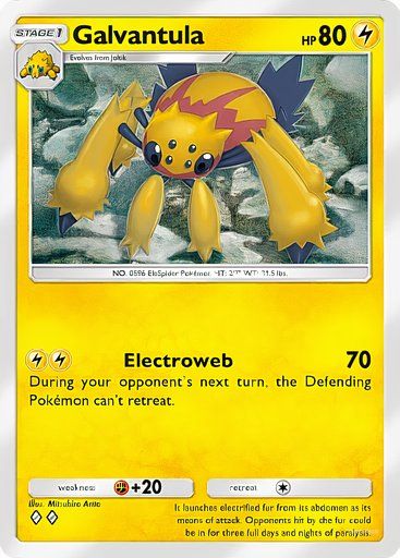 Galvantula from the Pokemon TCG Pocket Mythical Island collection.