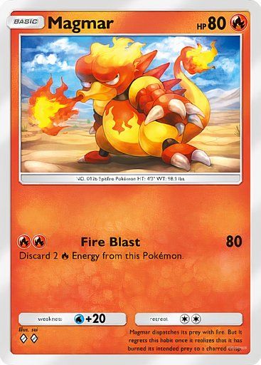 Magmar from the Pokemon TCG Pocket Mythical Island collection.