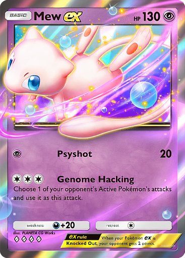 Mew ex from the Pokemon TCG Pocket Mythical Island collection.