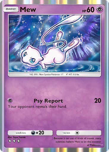 Mew from the Pokemon TCG Pocket Mythical Island collection.