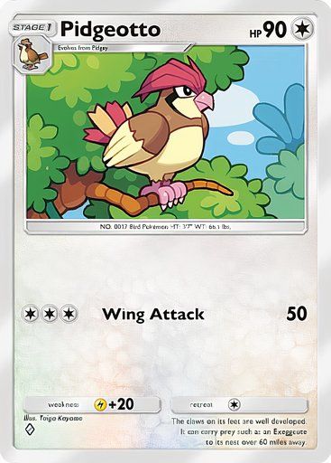 Pidgeotto from the Pokemon TCG Pocket Mythical Island collection.