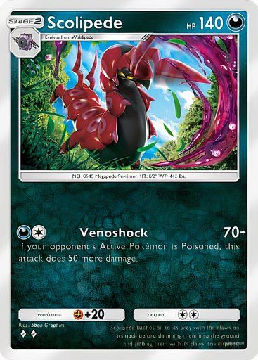 Scolipede from the Pokemon TCG Pocket Mythical Island collection.