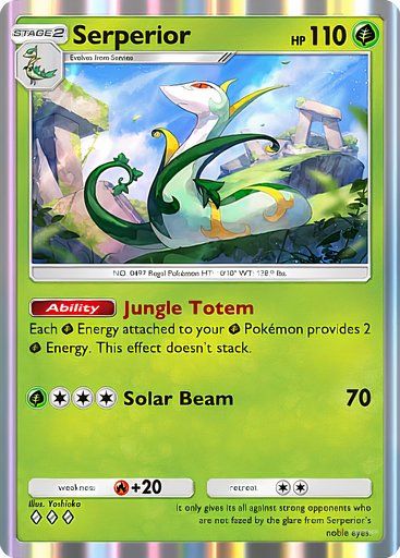 Serperior from the Pokemon TCG Pocket Mythical Island collection.