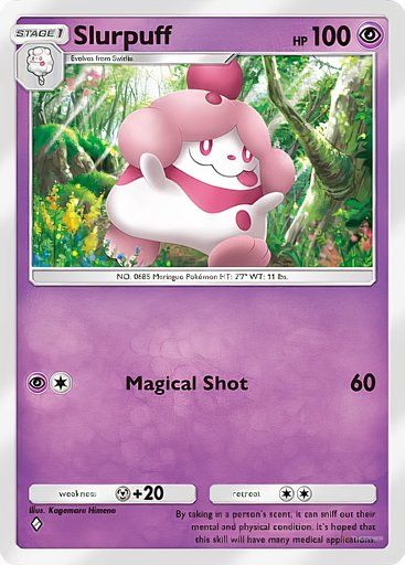 Slurpuff from the Pokemon TCG Pocket Mythical Island collection.