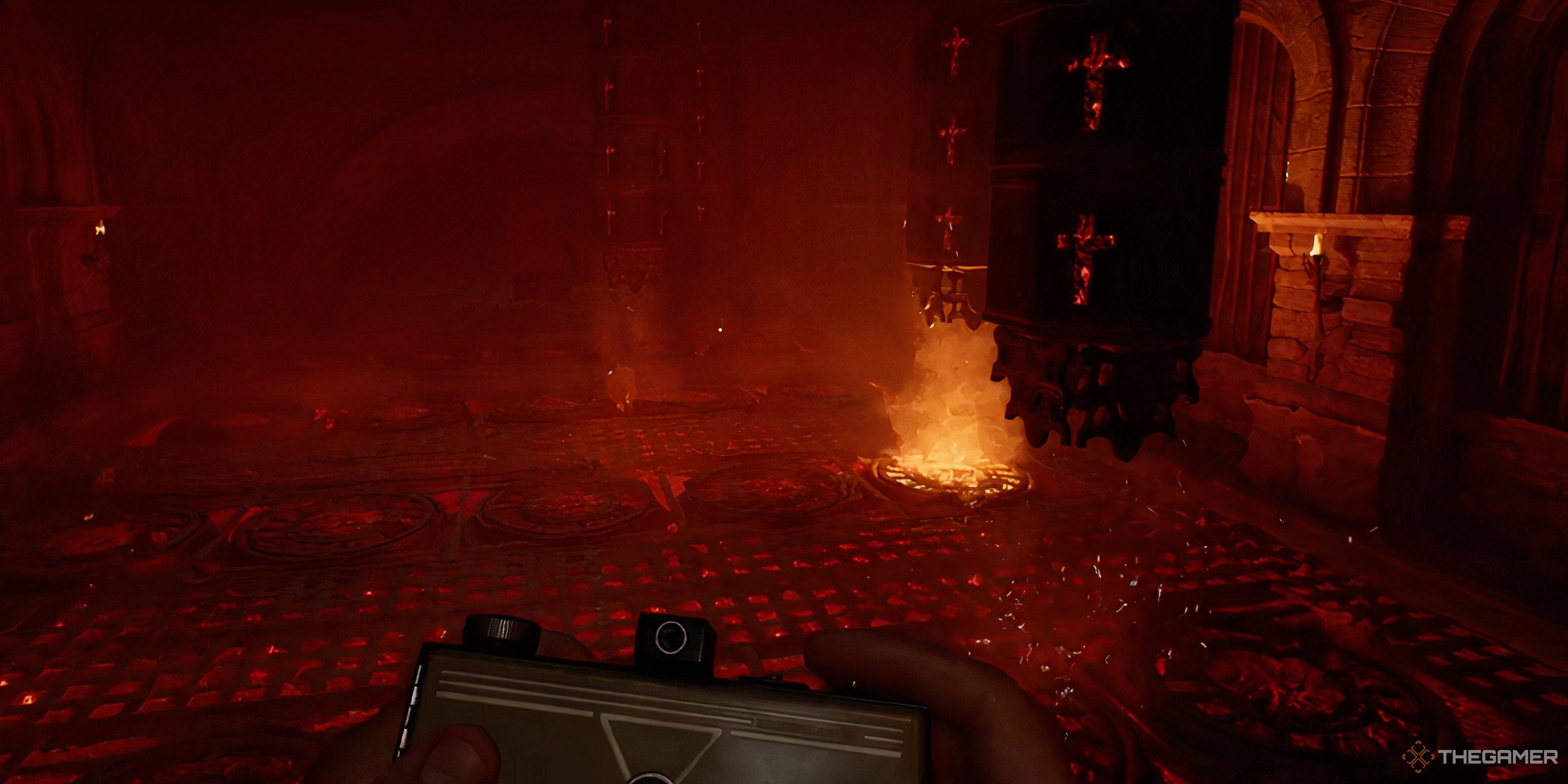 The fire puzzle in the gold trial in Indiana Jones and the Great Circle.