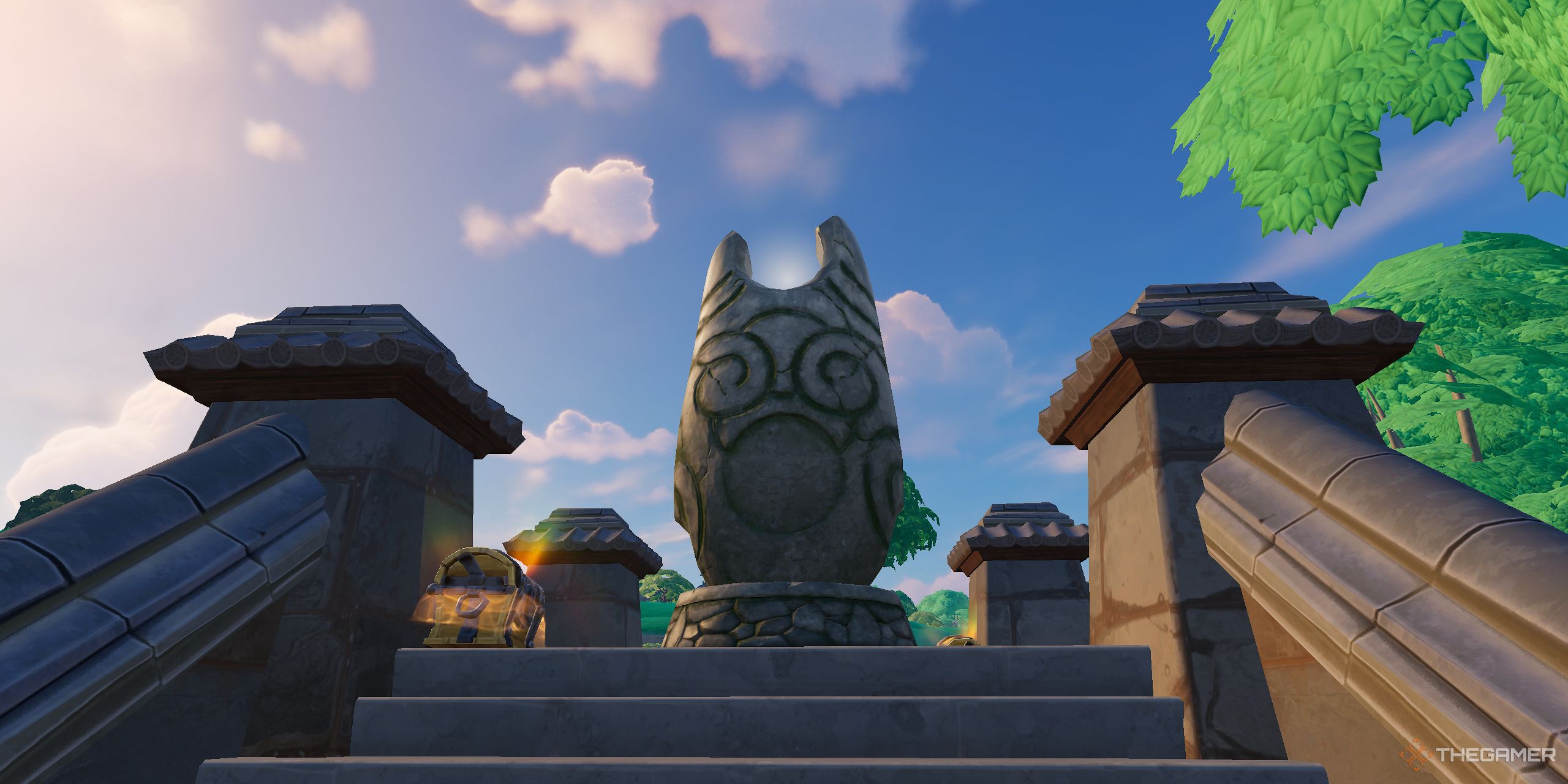 One of the Sprite Shrines available on the map in Fortnite. 