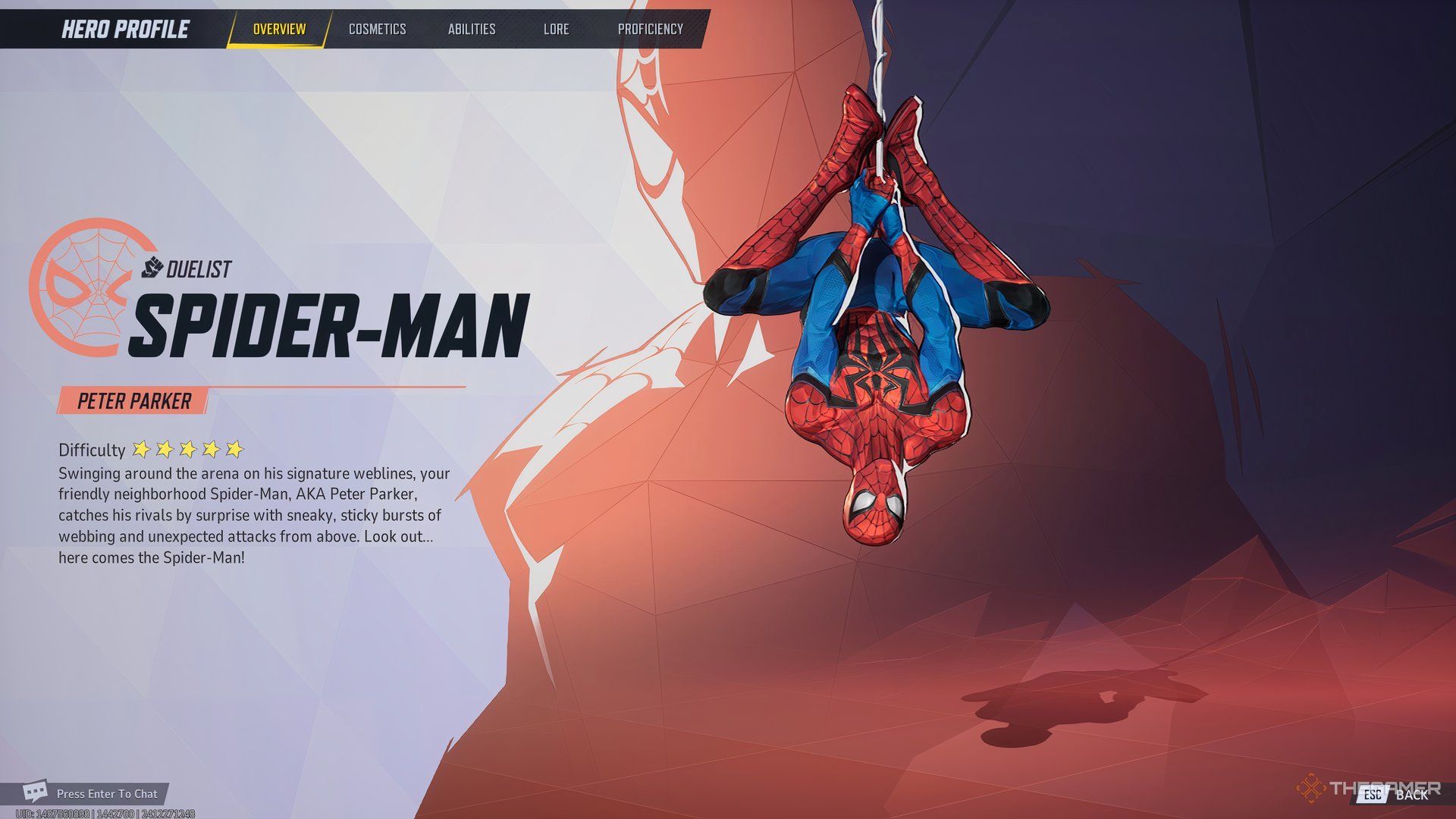 Spider-Man display in Marvel Rivals.