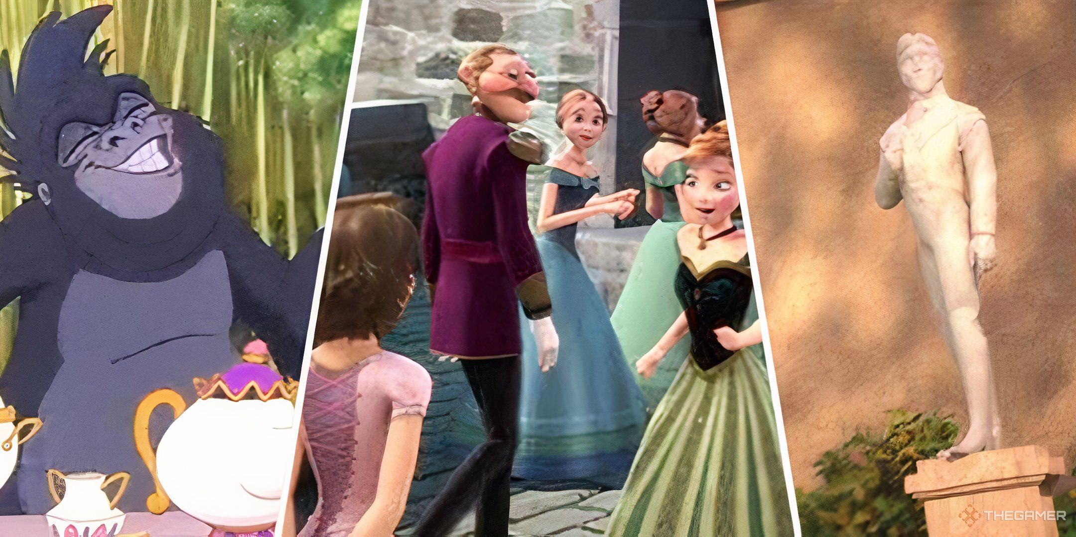 Split images of Tarzan, Frozen, and Big Hero Six.