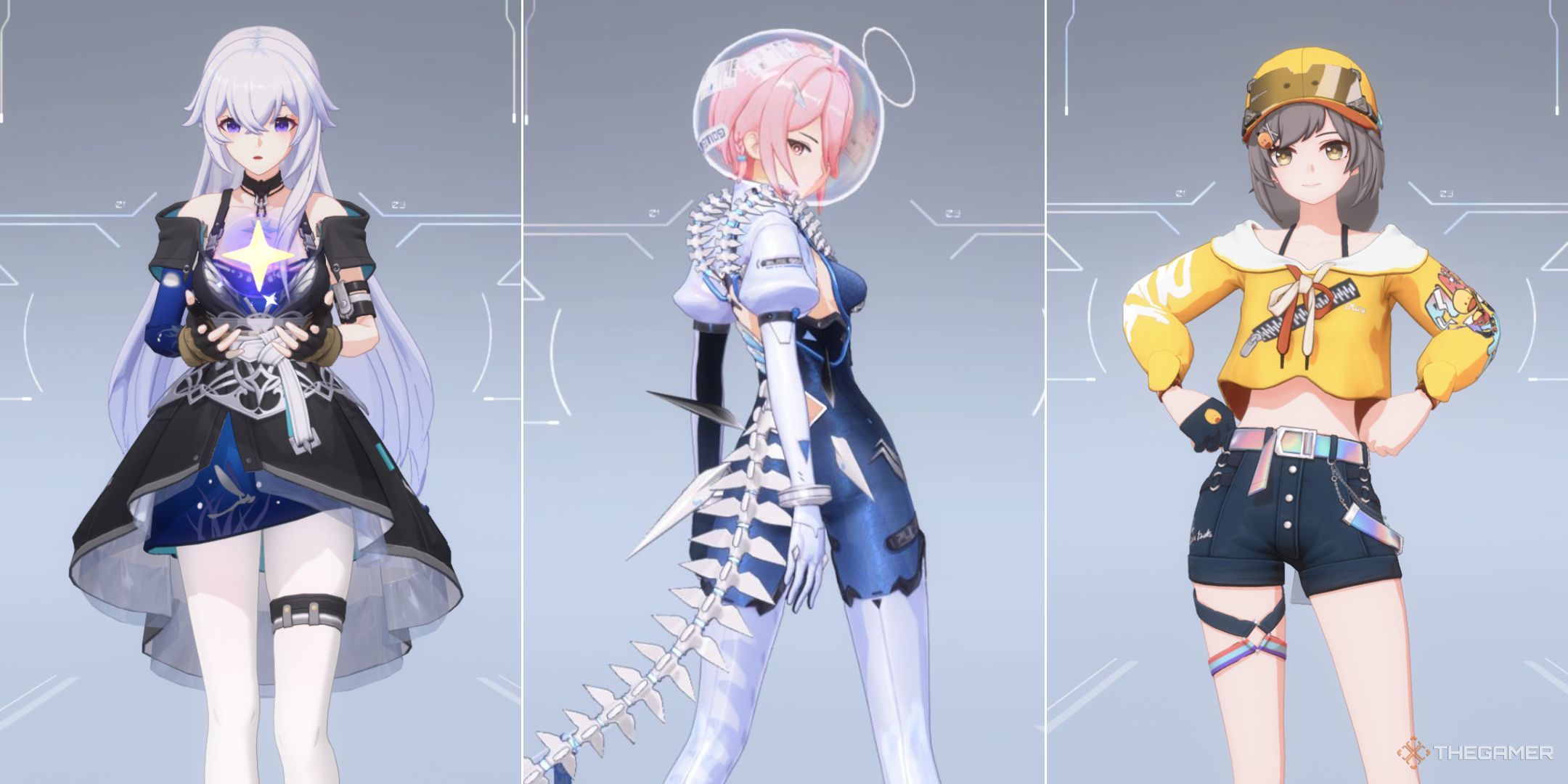 Strinova Celestia, Fuchsia, and Kokona being on the same screen.