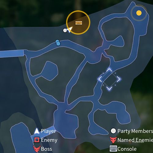 The console 3 location is displayed on the map in second chapter&rsquo;s quest two in Sword Art Online Fractured Daydream