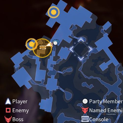 The console no 1 location is displayed on the map in fourth chapter&rsquo;s quest one in Sword Art Online Fractured Daydream
