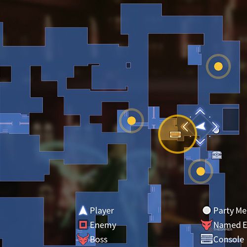 The console no 1 location is displayed on the map in second chapter&rsquo;s side quest three in Sword Art Online Fractured Daydream