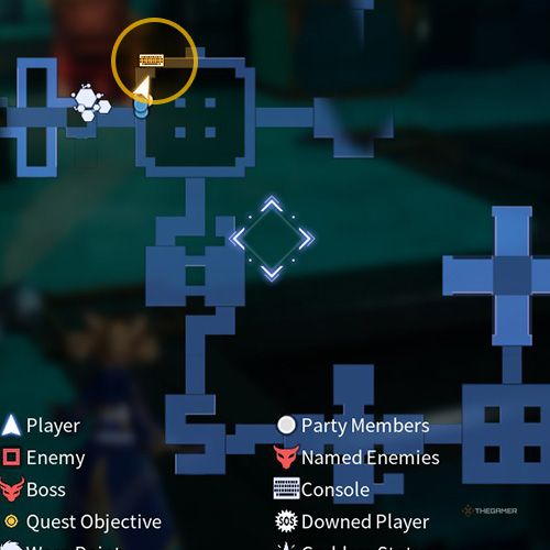 The console no 2 location is displayed on the map in third chapter&rsquo;s quest five in Sword Art Online Fractured Daydream