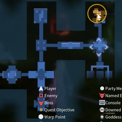 The console number one location is displayed on the map in fifth chapter&rsquo;s quest two in Sword Art Online Fractured Daydream-1