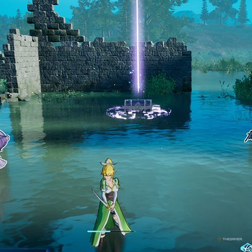The player is standing next to chest no 1 from the first chapter&rsquo;s fourth quest in Sword Art Online Fractured Daydream