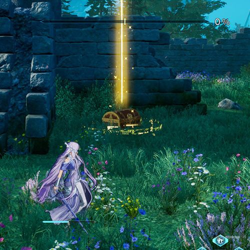 The player is standing next to chest no 11 from the first chapter&rsquo;s second quest in Sword Art Online Fractured Daydream