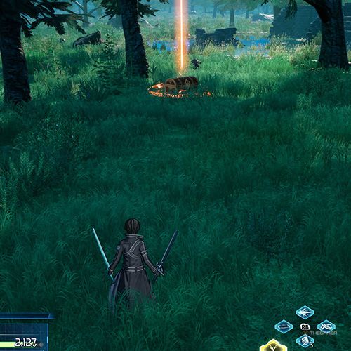 The player is standing next to chest no 2 from the first chapter&rsquo;s third quest in Sword Art Online Fractured Daydream