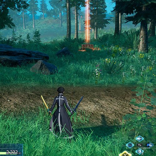 The player is standing next to chest no 5 from the first chapter&rsquo;s quest in Sword Art Online Fractured Daydream
