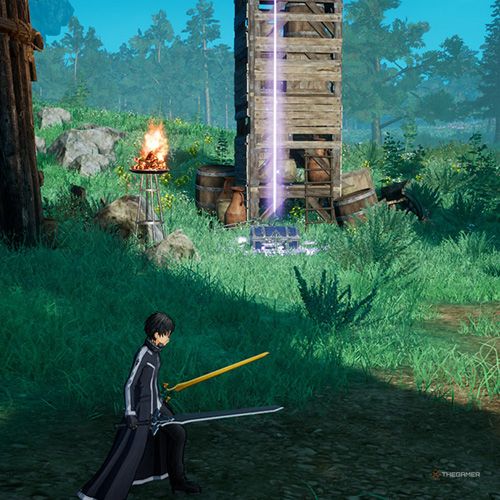 The player is standing next to chest no 9 from the first chapter&rsquo;s quest in Sword Art Online Fractured Daydream