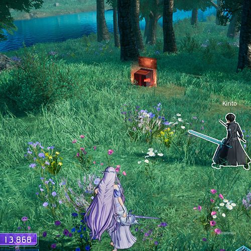 The player is standing next to console no 2 from the first chapter&rsquo;s second quest in Sword Art Online Fractured Daydream