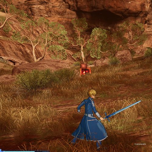 The player is standing next to the console 2 from the first chapter&rsquo;s sixth quest in Sword Art Online Fractured Daydream