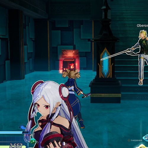 The player is standing next to the console no 1 from the third chapter&rsquo;s fifth quest in Sword Art Online Fractured Daydream