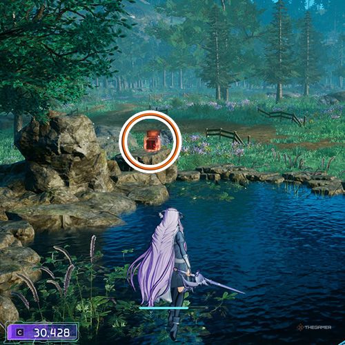 The player is standing next to the console no 2 from the fifth chapter&rsquo;s first quest in Sword Art Online Fractured Daydream