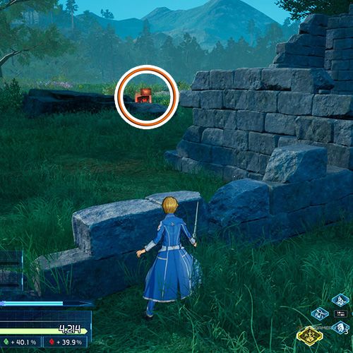 The player is standing next to the console no 2 from the third chapter&rsquo;s first side quest in Sword Art Online Fractured Daydream
