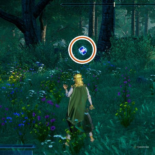 بازیکن در کنار سلول داده از تلاش جانبی پنجم فصل پنجم در Sword Art Online Fractured Daydream ایستاده است.