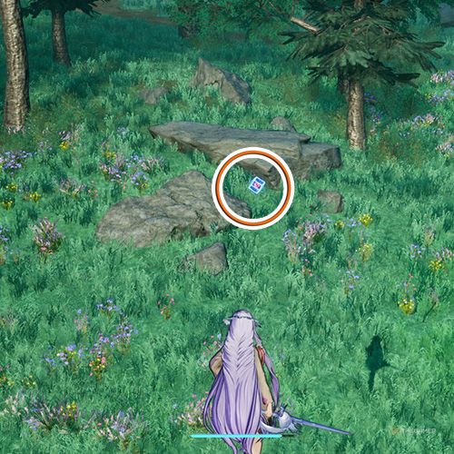 بازیکن در کنار سلول داده از تلاش نهم فصل اول در Sword Art Online Fractured Daydream ایستاده است.