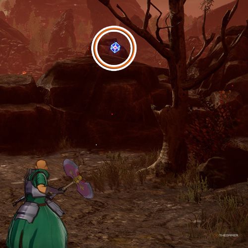 بازیکن در کنار سلول داده از تلاش جانبی دوم فصل چهارم در Sword Art Online Fractured Daydream ایستاده است.