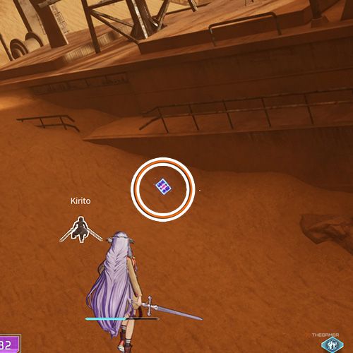 بازیکن در کنار سلول داده از اولین تلاش فصل سوم در Sword Art Online Fractured Daydream ایستاده است.
