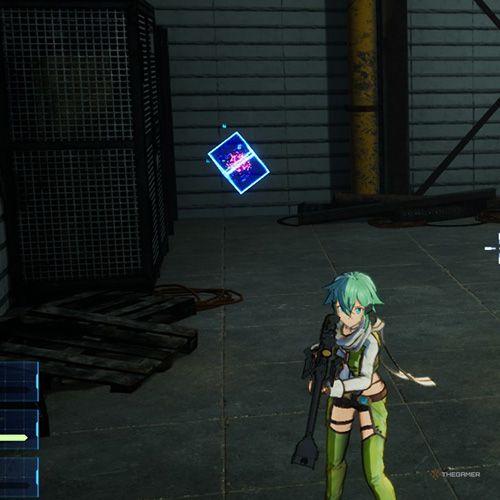 بازیکن در کنار مکعب داده از تلاش پنجم فصل پنجم در Sword Art Online Fractured Daydream ایستاده است.
