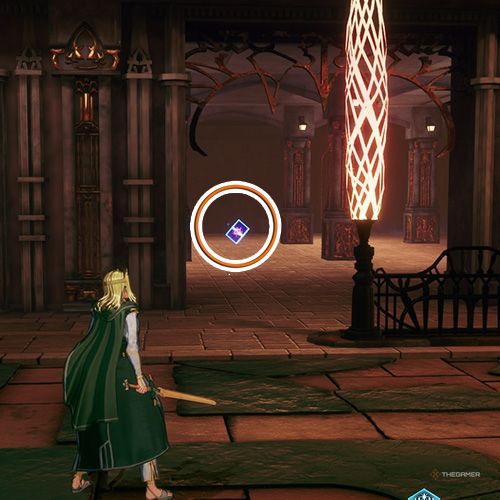 بازیکن در کنار مکعب داده از تلاش جانبی سوم فصل دوم در Sword Art Online Fractured Daydream ایستاده است.