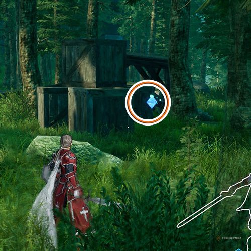 The player is standing next to the remnant 1 from the second chapter&rsquo;s first quest in Sword Art Online Fractured Daydream