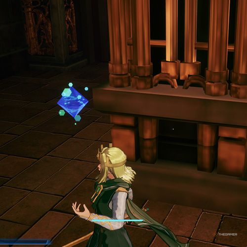 The player is standing next to the remnant no 1 from the second chapter&rsquo;s third side quest in Sword Art Online Fractured Daydream